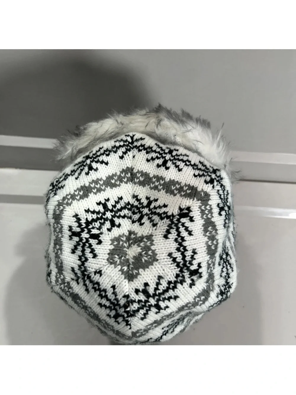 Screamer Trapper Hat Faux Fur Knit Ear Flap Fleece Lined Bomber Hat Winter OSFM - Picture 5 of 12